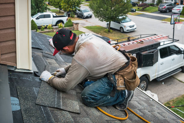Professional Roofing technician working in Winfield, IL